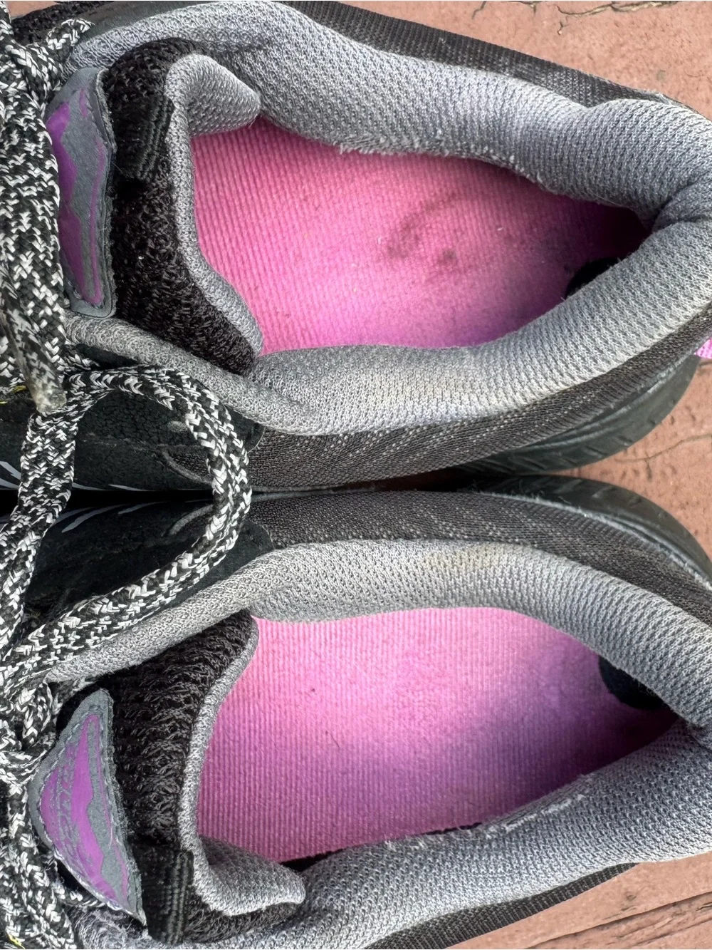 Saucony Excursion TR 15 Women's Black Athletic Trail Shoes with Pink Accents